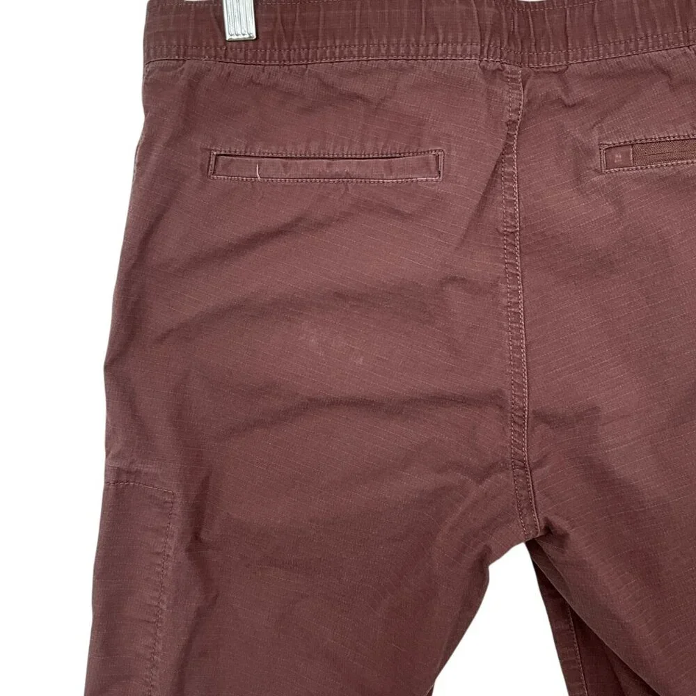 Vuori Ripstop Pants Chestnut Brown Mid Rise Drawstring Size Medium M - Picture 7 of 9